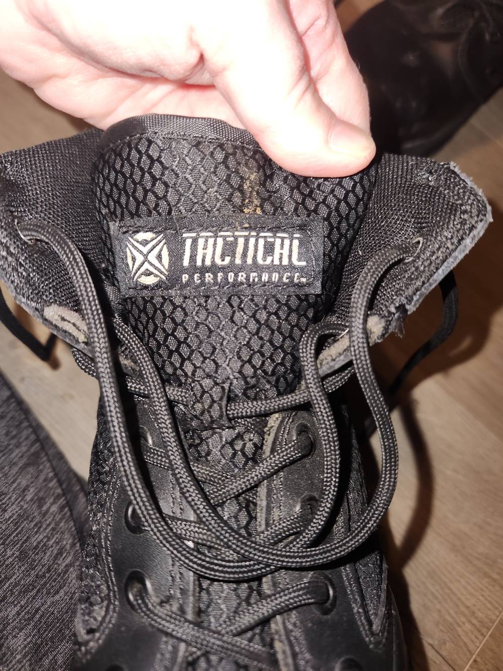 Men's Black Lace-Up Tactical Boots